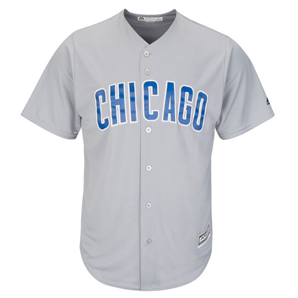 Chicago Cubs Mens Majestic Replica Jersey - Grey
